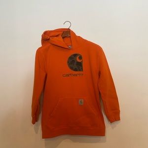 Boys Large Carhartt Sweatshirt Orange